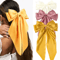 Korean Hair Clips Big Bowknot Solid Satin Long Ribbon Hair Clips For Women And Girls 25