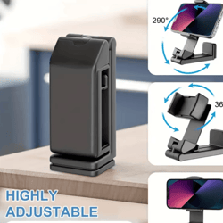foldable travel phone holder – adjustable portable airplane phone stand desk mount for flight, train, and car seats