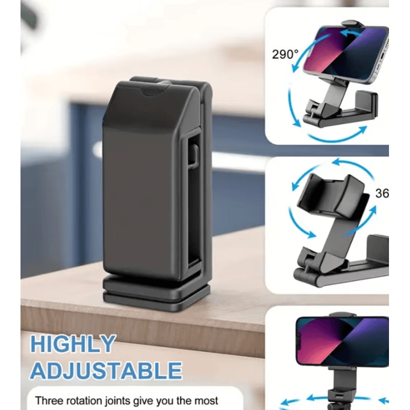 Foldable Travel Phone Holder Adjustable Portable Airplane Phone Stand Desk Mount For Flight Train 0