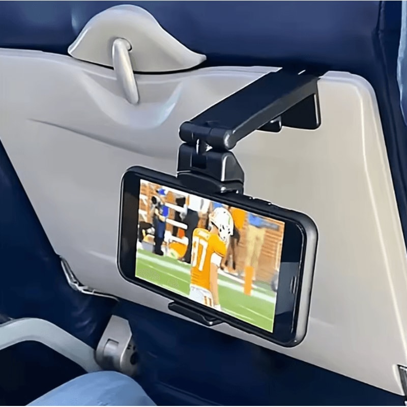 Foldable Travel Phone Holder Adjustable Portable Airplane Phone Stand Desk Mount For Flight Train 5