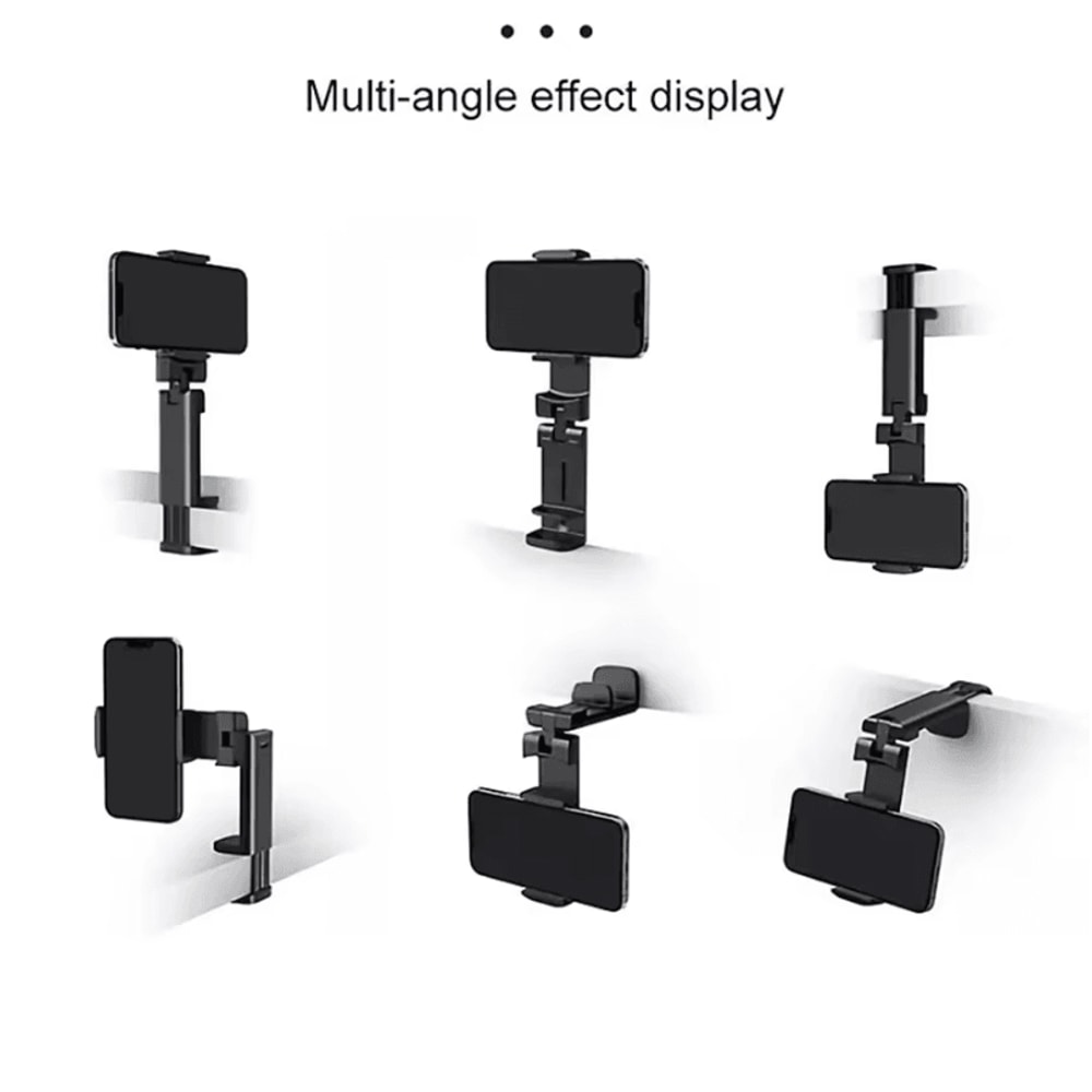 Foldable Travel Phone Holder Adjustable Portable Airplane Phone Stand Desk Mount For Flight Train 6