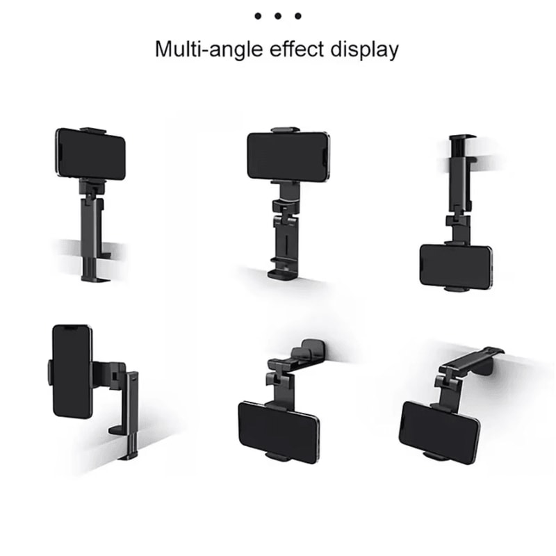 Foldable Travel Phone Holder Adjustable Portable Airplane Phone Stand Desk Mount For Flight Train 6