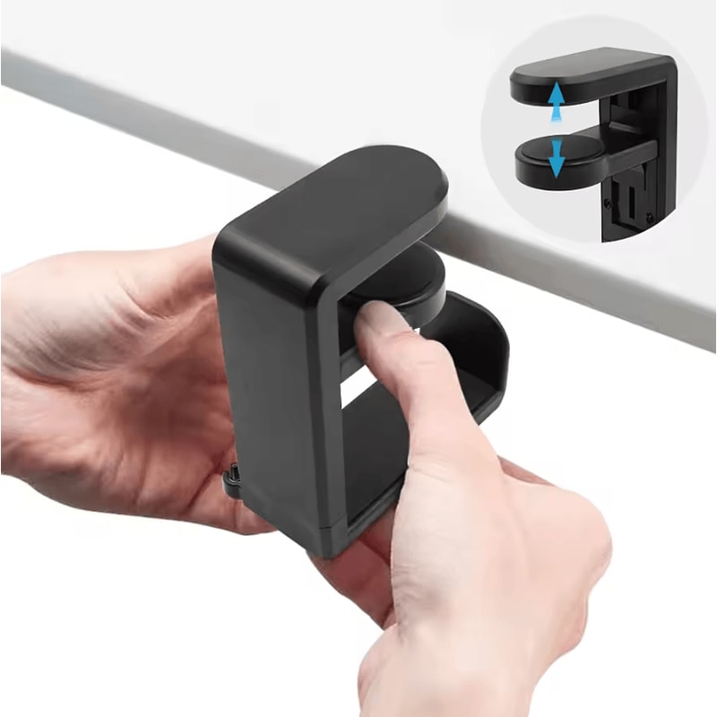 Universal PC Gaming Headphone Stand Headset Hanger Mount With Adjustable Rotating Arm Clamp And De 5