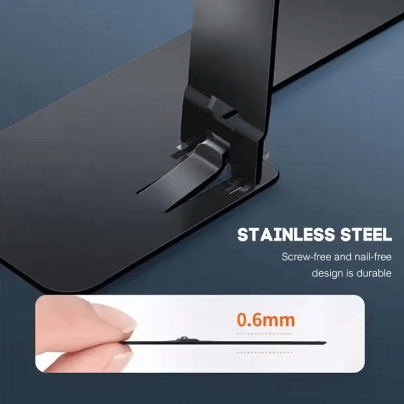 Portable Phone Stand Foldable Stainless Steel Phone Kickstand Adjustable Universal Smartphone Stan 5