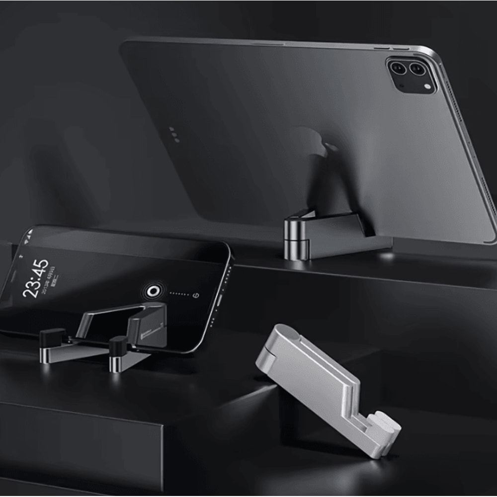 T2 Universal Mini Aluminum Phone Holder Portable Folding Phone Stand And Desk Mount Cradle 1