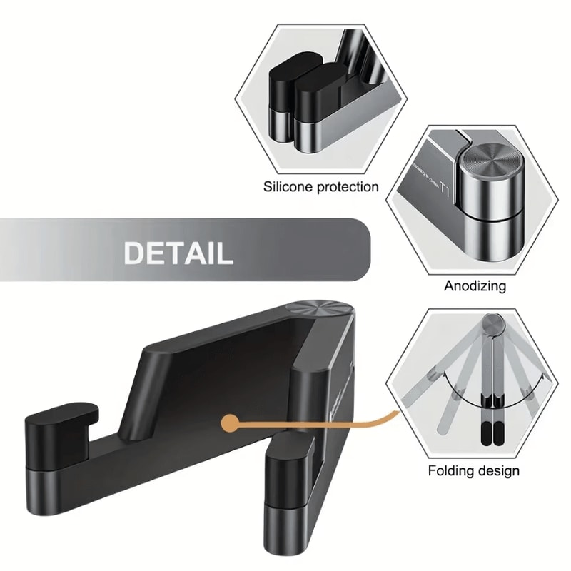 T2 Universal Mini Aluminum Phone Holder Portable Folding Phone Stand And Desk Mount Cradle 3