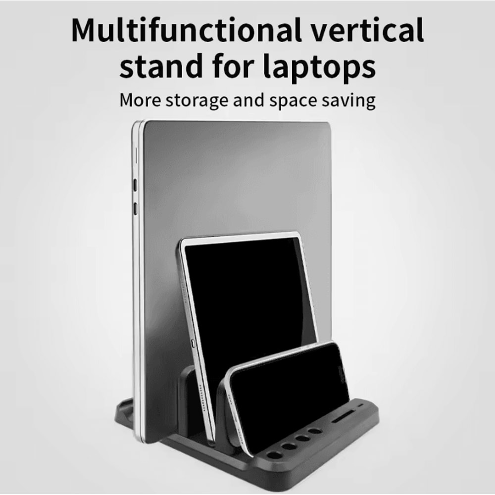 Adjustable Vertical Laptop Stand Portable Tablet And Laptop Holder Dock For MacBook Notebooks And 0
