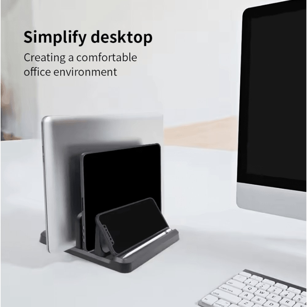 Adjustable Vertical Laptop Stand Portable Tablet And Laptop Holder Dock For MacBook Notebooks And 1