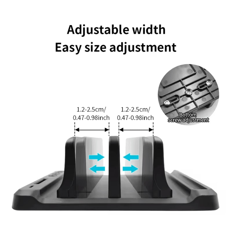 Adjustable Vertical Laptop Stand Portable Tablet And Laptop Holder Dock For MacBook Notebooks And 5