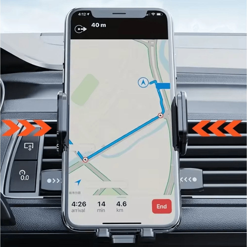 Universal Foldable Car Phone Holder Rotatable GPS Phone Mount Air Vent Stand For Vehicle Interior 2