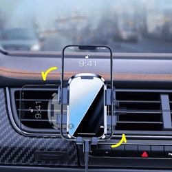 gravity car phone holder – air vent clip mount mobile gps phone stand for smartphones