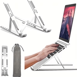 aluminum laptop stand – adjustable portable laptop holder and notebook bracket with cooling and non-slip support
