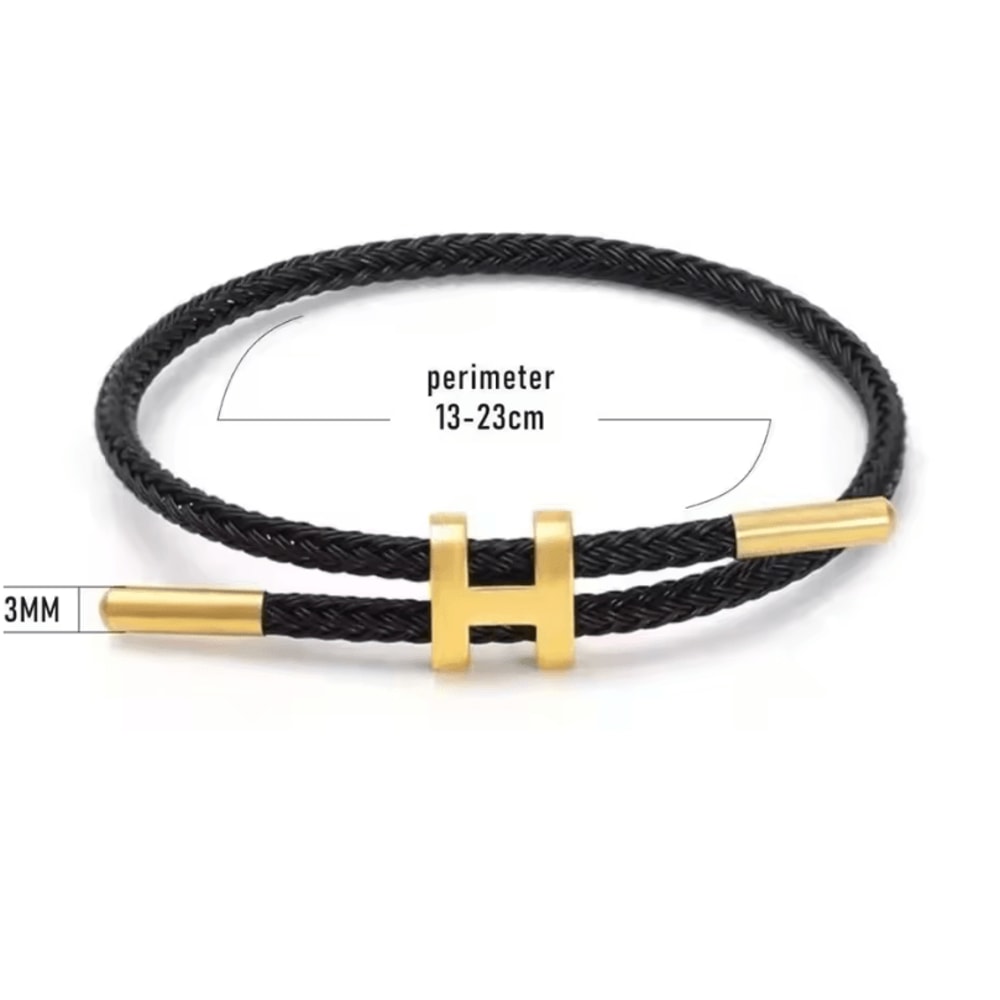 HShaped Titanium Steel Bracelet Stylish And Adjustable Waterproof Bracelet For Men 2