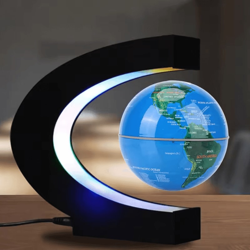 Floating Magnetic Levitation Globe LED World Map Lamp Antigravity Lamp Decoration For Home And Gif 0