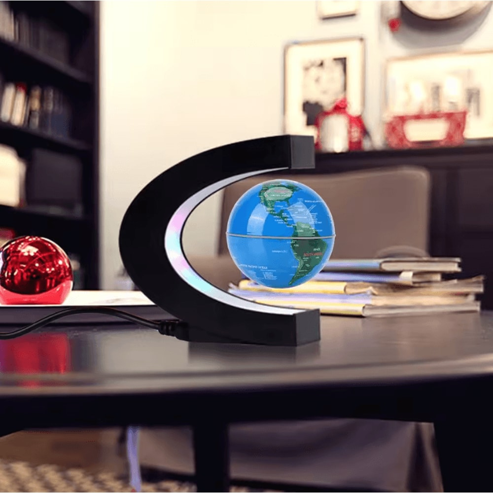 Floating Magnetic Levitation Globe LED World Map Lamp Antigravity Lamp Decoration For Home And Gif 1