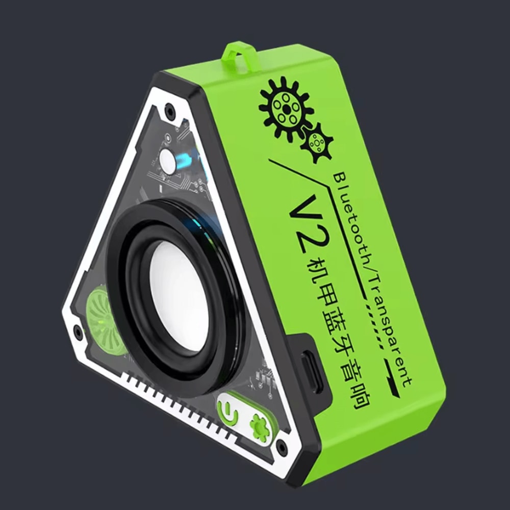 V2 Mecha Style Portable Bluetooth Speaker Mini Wireless Subwoofer With Stereo Sound For Outdoor An 1