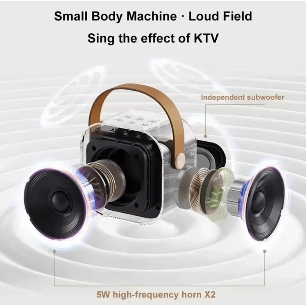 K12 NEW Portable Bluetooth Speaker Mini Wireless Audio With Microphone For Home Karaoke And Singin 3