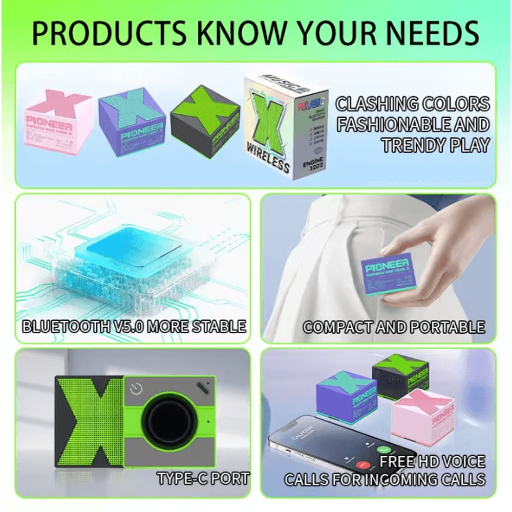 X1 Mini Portable Bluetooth Speaker Wireless Subwoofer With Stereo Pairing For Travel And Outdoor U 2