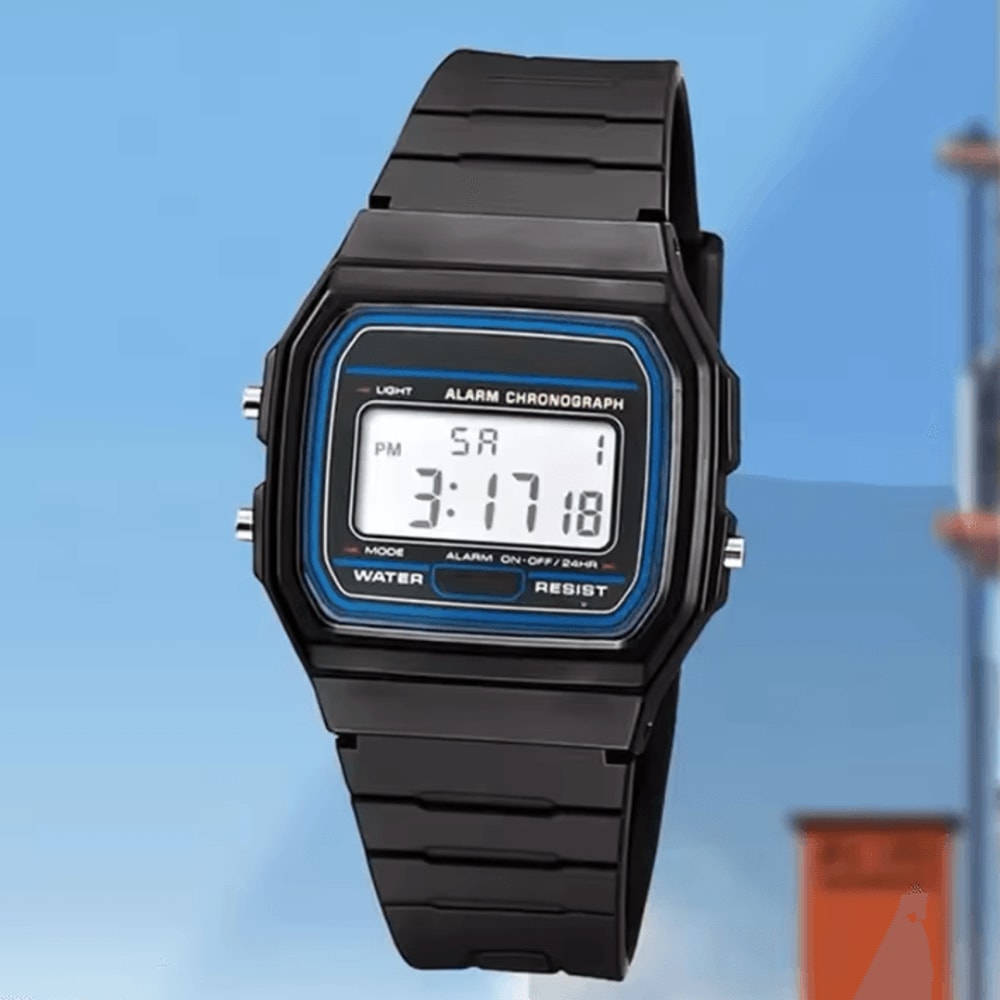 Simple Carre LED Sport Watch Casual Digital Silicone Mens Watch With Electronic Display 2