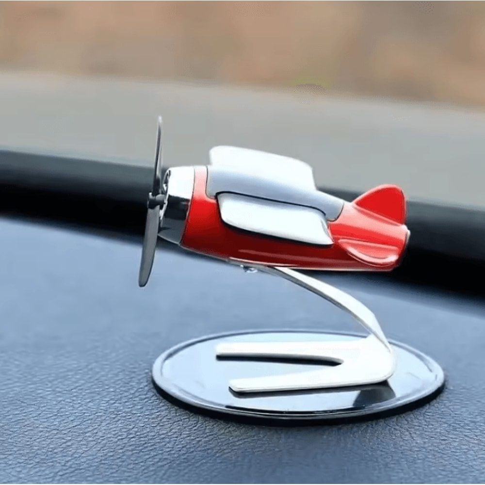 Solar Airplane Car Decoration Creative Interior Ornament Fun Desktop Accessory Gift For Car Enthus 1