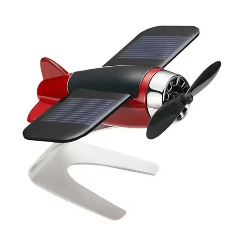 Solar Airplane Car Decoration Creative Interior Ornament Fun Desktop Accessory Gift For Car Enthus 4