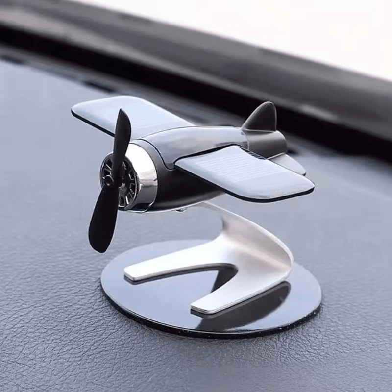 Solar Airplane Car Decoration Creative Interior Ornament Fun Desktop Accessory Gift For Car Enthus 8