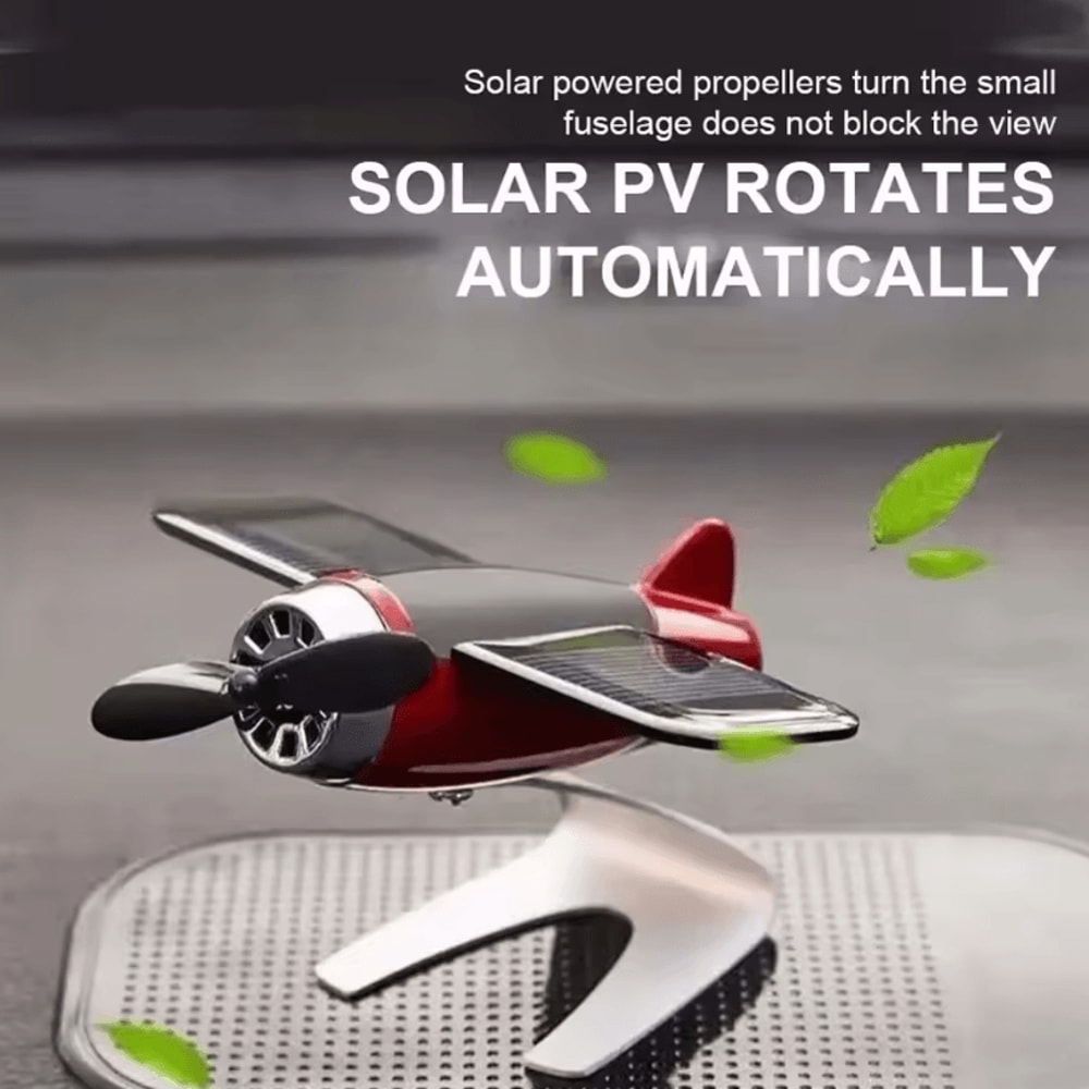 Solar Airplane Car Decoration Creative Interior Ornament Fun Desktop Accessory Gift For Car Enthus 6
