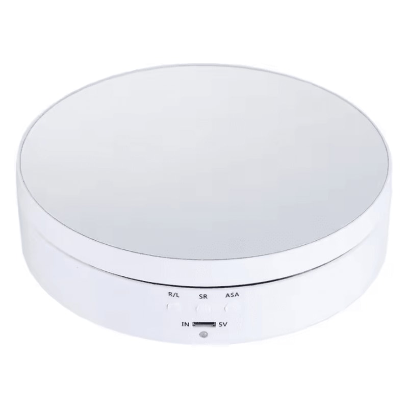 3Speed Electric Rotating Display Stand 360 Degree Turntable Jewelry Holder With Battery And USB Po 7