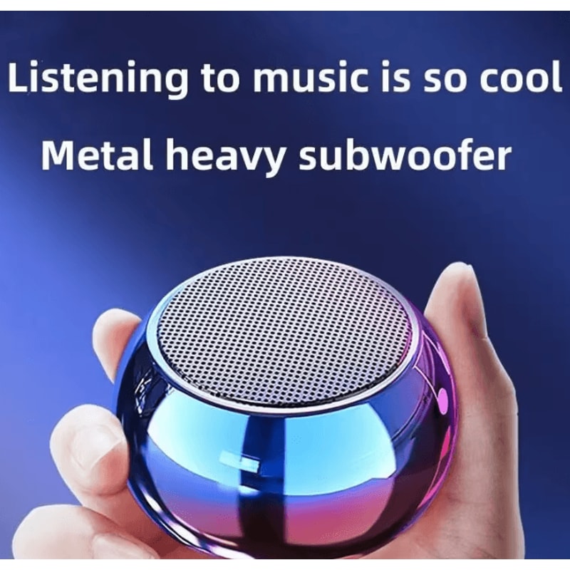 M3 Small Portable Bluetooth Speaker Wireless Subwoofer With Heavy Metal Gun Design For Outdoor Act 0