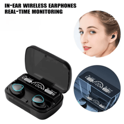 original m10 bluetooth wireless headphones – sports stereo noise canceling earbuds with microphone and speaker