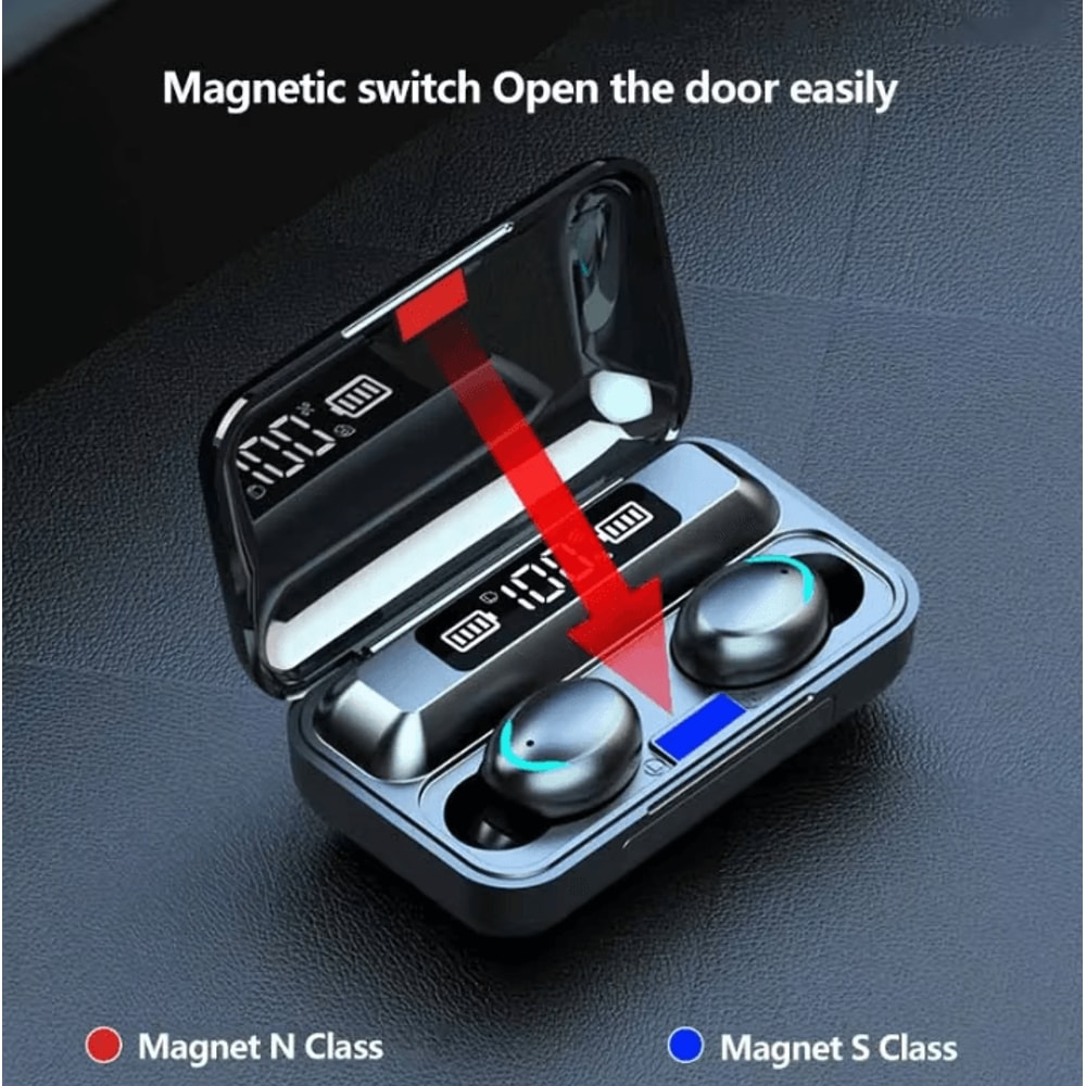 F9 Wireless Bluetooth Earbuds TWS Game Earphones With Digital Display And Large Capacity Charging 1