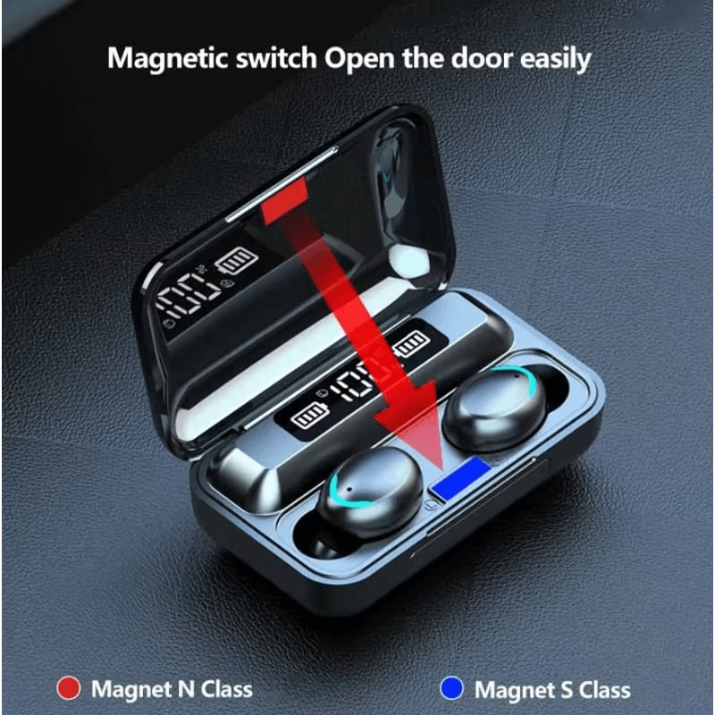 F9 Wireless Bluetooth Earbuds TWS Game Earphones With Digital Display And Large Capacity Charging 1