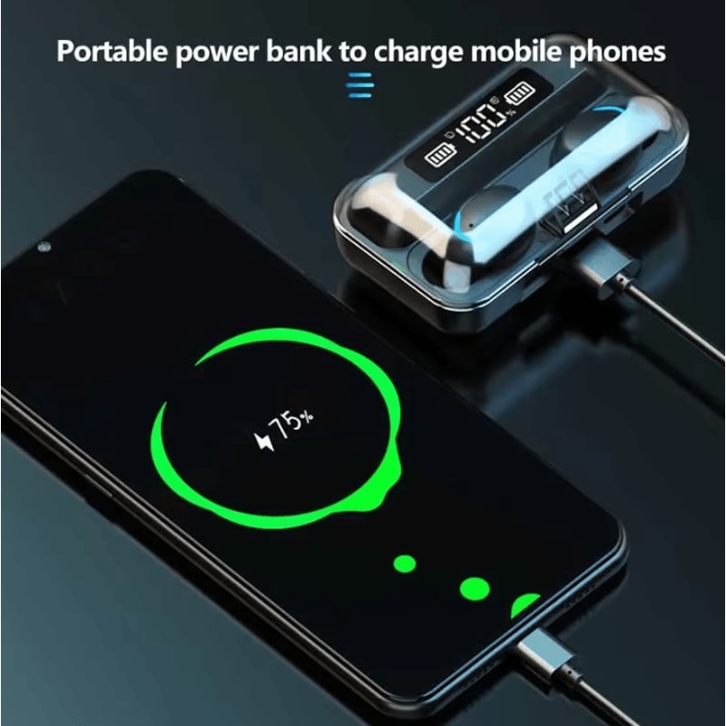 F9 Wireless Bluetooth Earbuds TWS Game Earphones With Digital Display And Large Capacity Charging 2