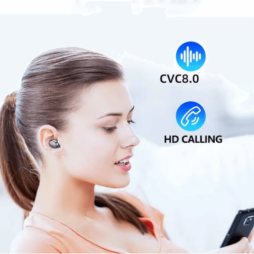 F9 Wireless Bluetooth Earbuds TWS Game Earphones With Digital Display And Large Capacity Charging 3