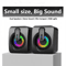 HIFI PC Stereo Speakers USB Wired Computer Sound System With LED Light And BuiltIn Microphone 0