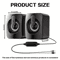 HIFI PC Stereo Speakers USB Wired Computer Sound System With LED Light And BuiltIn Microphone 5