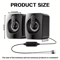 HIFI PC Stereo Speakers USB Wired Computer Sound System With LED Light And BuiltIn Microphone 5