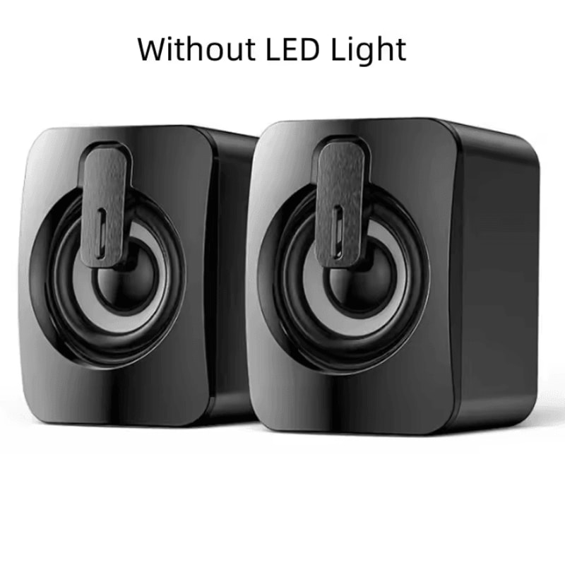 HIFI PC Stereo Speakers USB Wired Computer Sound System With LED Light And BuiltIn Microphone 6