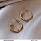 Korean Gold Color Hoop Earrings Elegant Geometric Statement Earrings Vintage Luxury Jewelry Gift F 8
