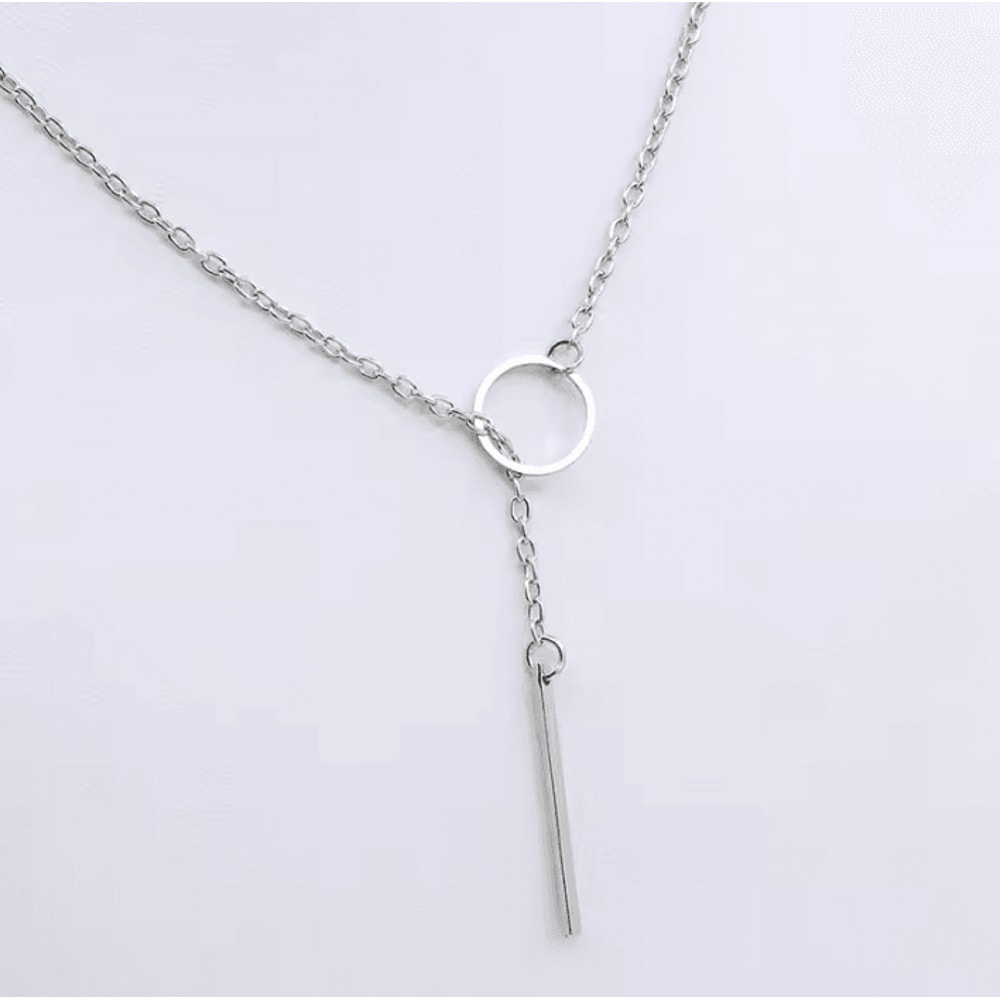 Fashion Simple Metal Round Necklace Elegant Ladies Minimalist Jewelry For Everyday Wear 1