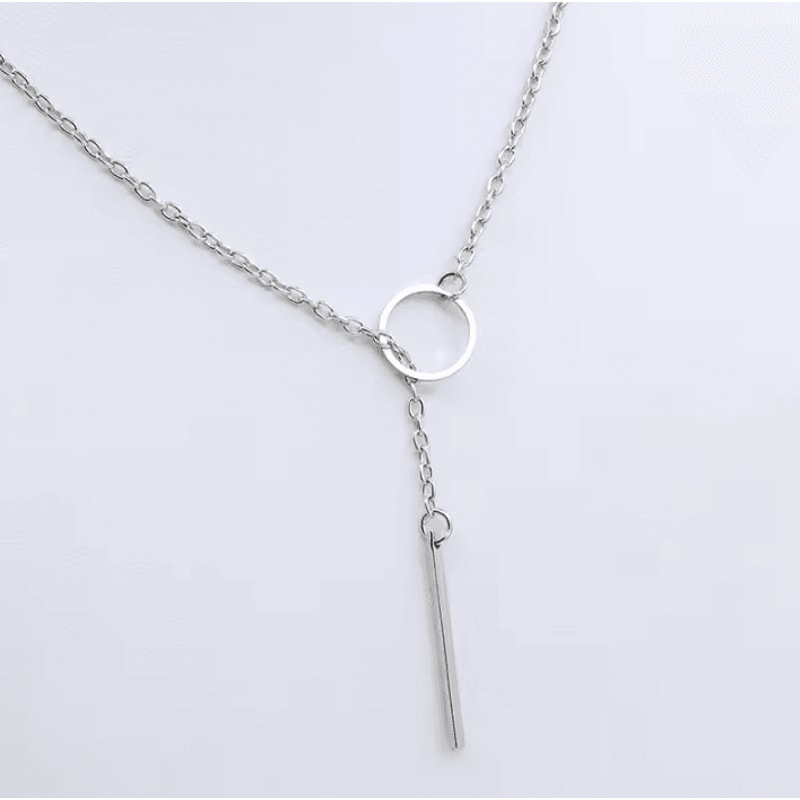 Fashion Simple Metal Round Necklace Elegant Ladies Minimalist Jewelry For Everyday Wear 1