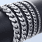 New Trendy Cuban Chain Bracelet Classic Stainless Steel Chain Jewelry For Men And Women 2