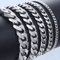 New Trendy Cuban Chain Bracelet Classic Stainless Steel Chain Jewelry For Men And Women 2
