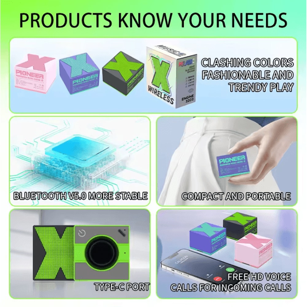 X1 Mini Portable Bluetooth Speaker Stereo Pairing Wireless Subwoofer For Travel And Outdoor Activi 3