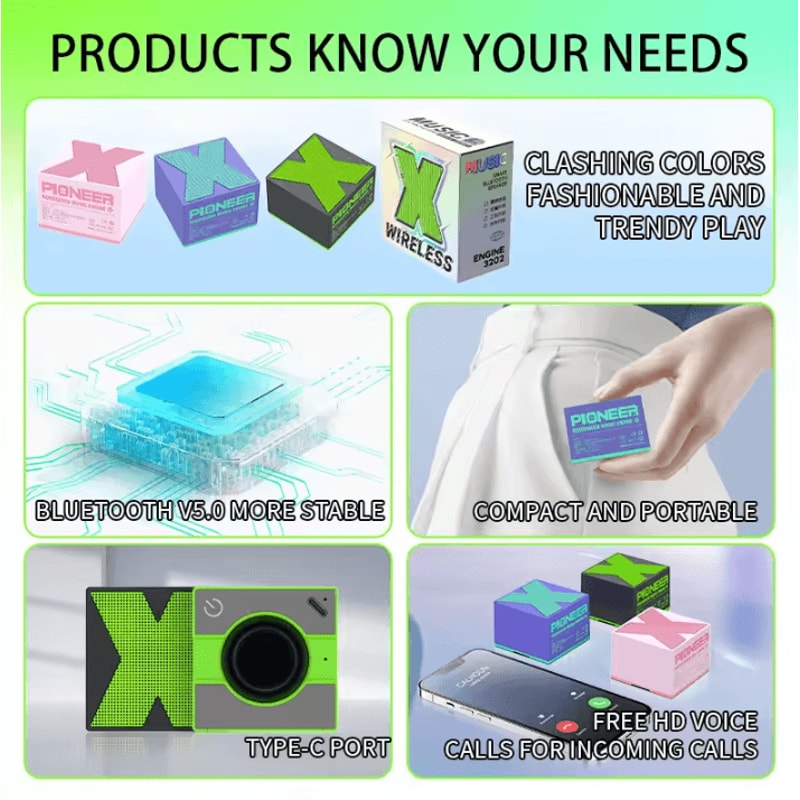 X1 Mini Portable Bluetooth Speaker Stereo Pairing Wireless Subwoofer For Travel And Outdoor Activi 3