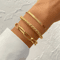 Punk Heavy Metal Big Thick Chain Bracelet Set Retro Geometric Metal Twist Chain Bangles For Women 1