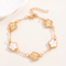 Lucky Clover Jewelry Set FivePetal Flower Bracelet Necklace And Earrings Stylish Accessories For W 4