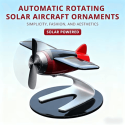 unique solar airplane car decoration – creative car dashboard ornament and desktop gift for men, women, and car