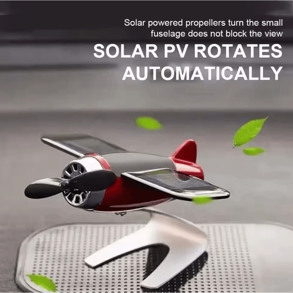 Unique Solar Airplane Car Decoration Creative Car Dashboard Ornament And Desktop Gift For Men Wome 6