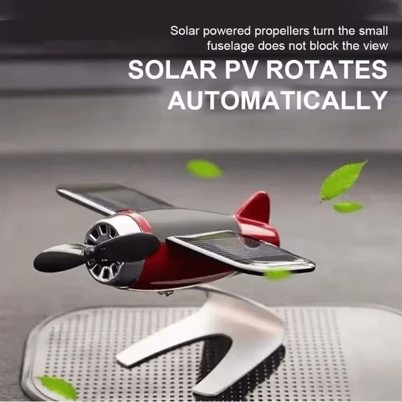 Unique Solar Airplane Car Decoration Creative Car Dashboard Ornament And Desktop Gift For Men Wome 6